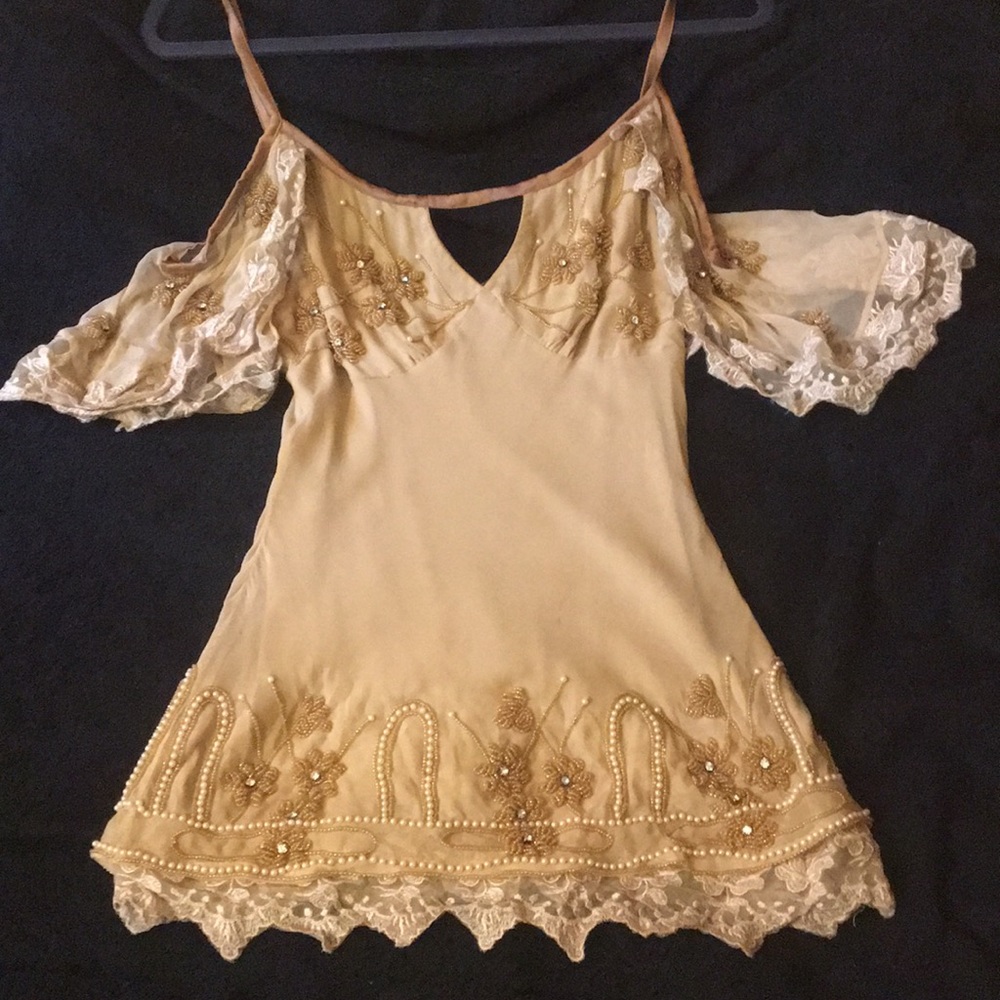 Tracy Reese Embroidered Chiffon and Lace Top